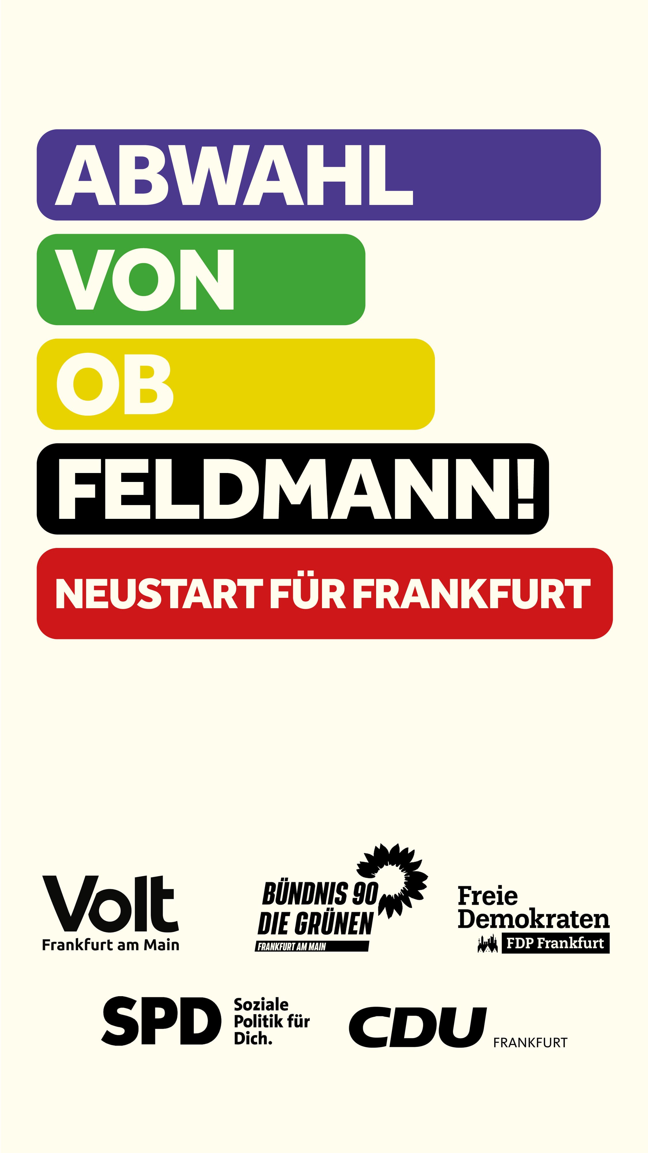 Abwahl von OB Feldmann! — Neustart für Frankfurt!
